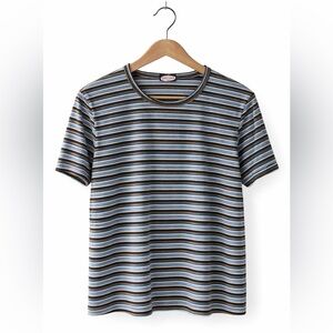 Classic Striped Women's Tee - Blue, Black, White